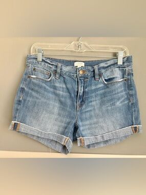J. Crew Light Blue Denim Shorts with Branded Button